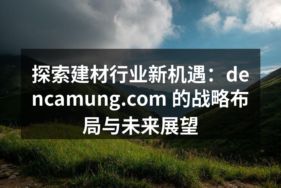 探索建材行业新机遇：dencamung.com 的战略布局与