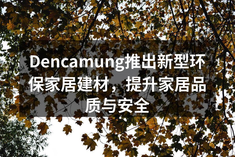 Dencamung推出新型环保家居建材，提升家居品质与安全